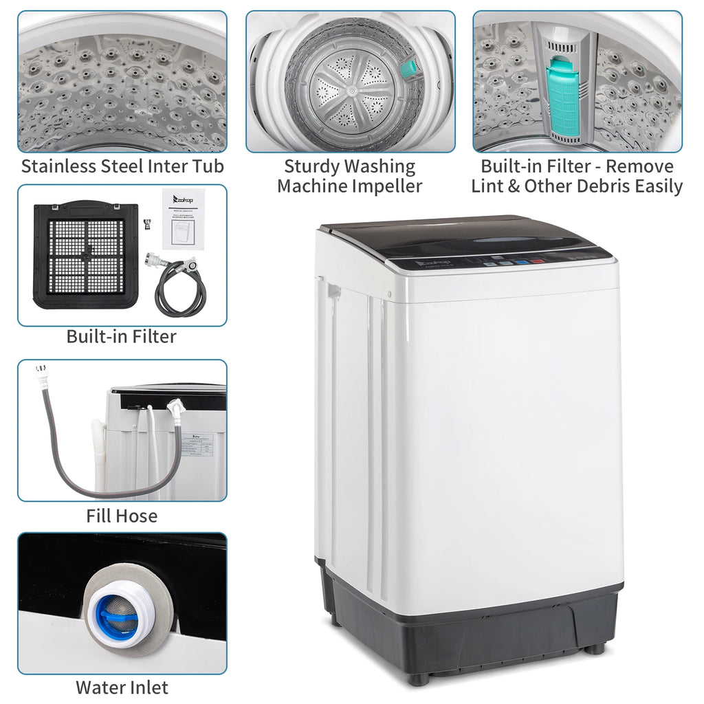 US standard XQB82-6C08 17.8lbs washing machine 110V 280 with drainage pump plastic black cover fully automatic