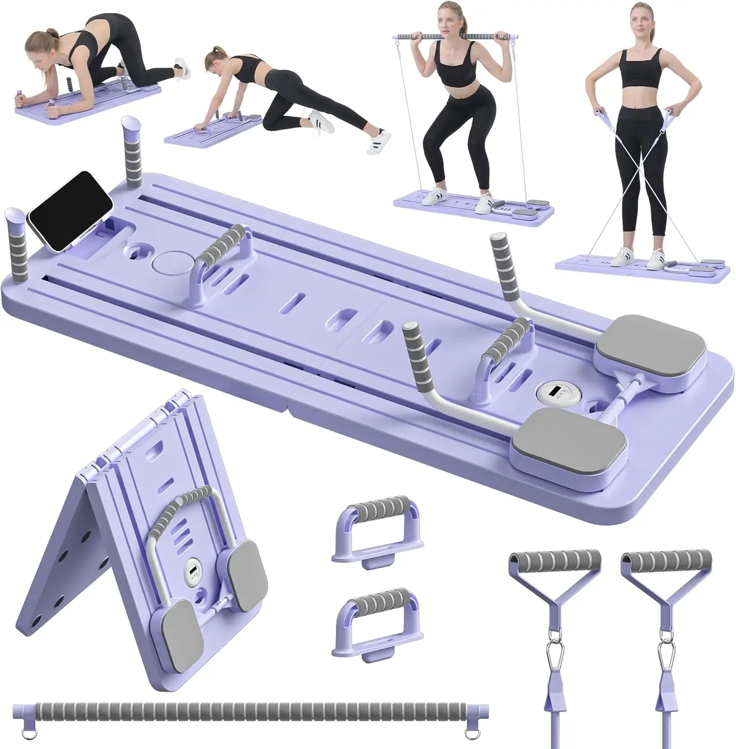 Multi-Purpose Foldable Pilates Reformer Board for Home, High-Quality Material, Multiple Colors, 5 in 1 Sliding Board