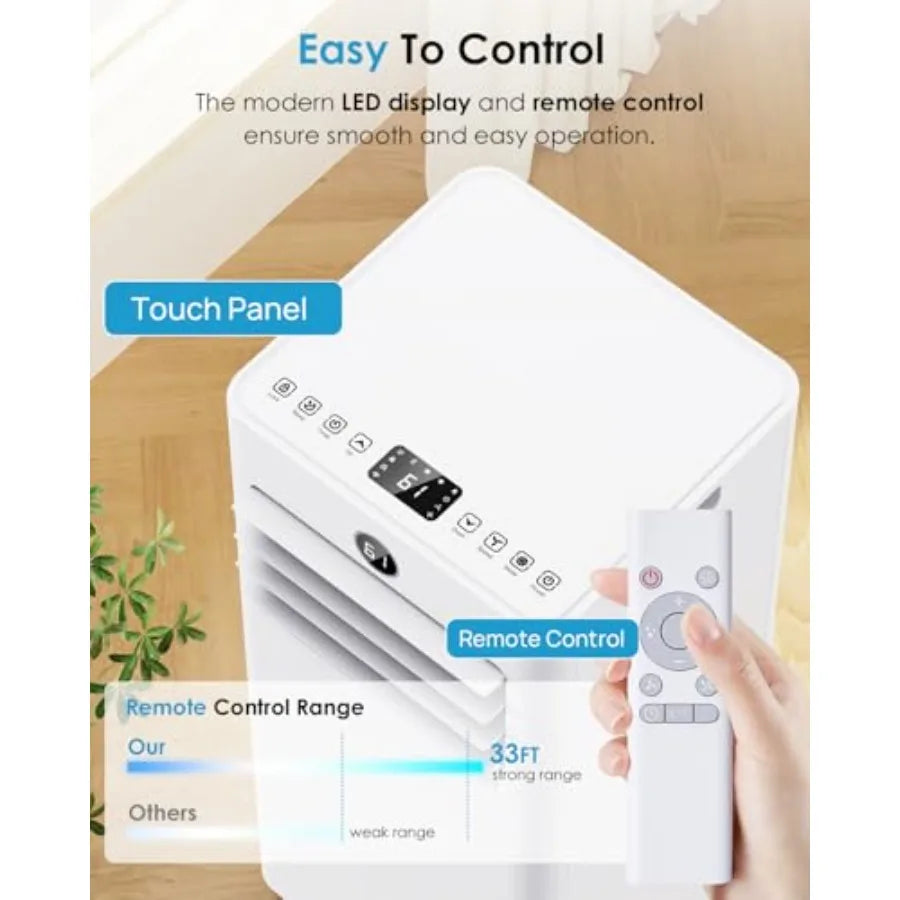 Portable Air Conditioners 8, 000 BTU, Quiet Air Conditioner Unit with WiFi/App Control, Dry, Fan, Cool, Sleep Modes 4-IN-1 AC U