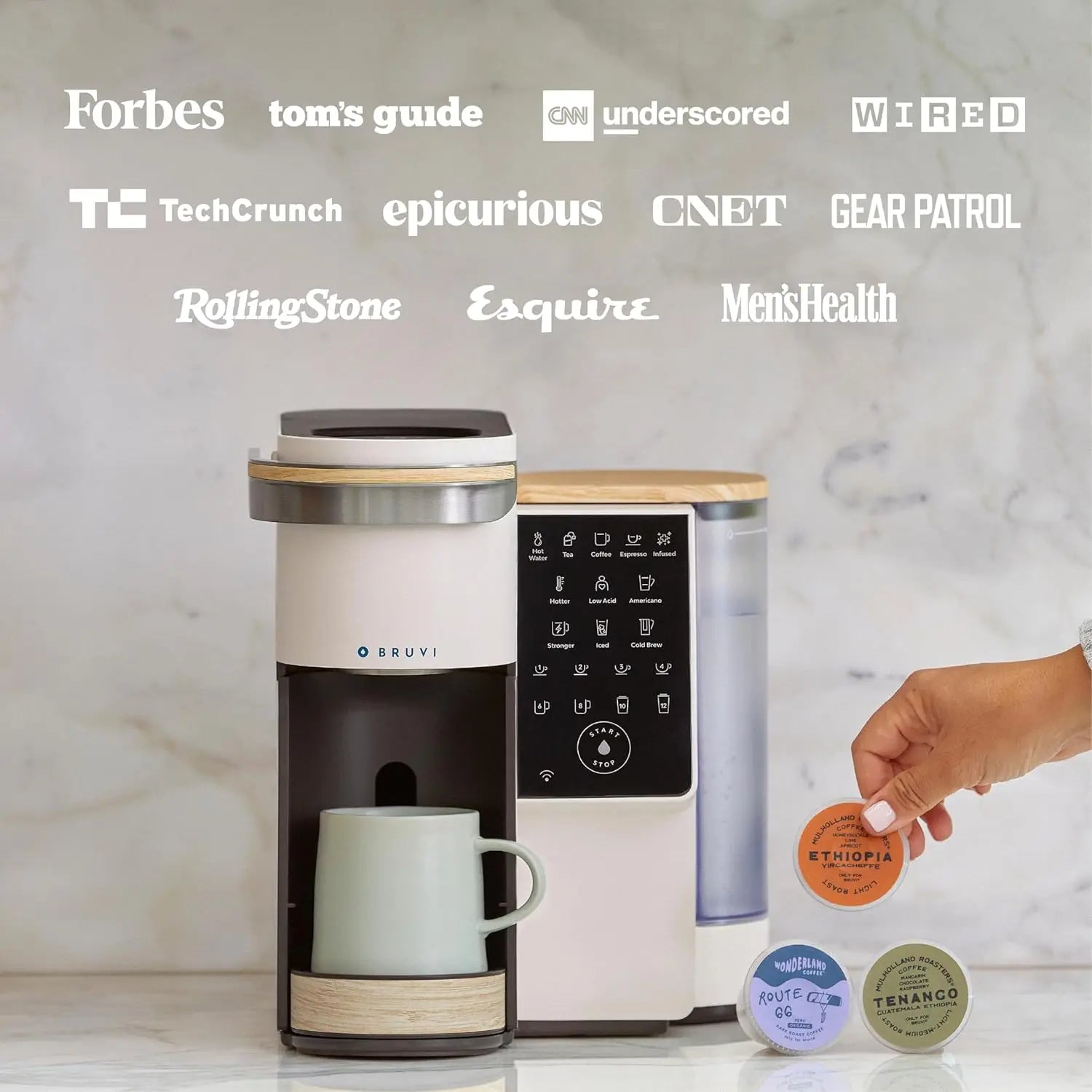 Single-Serve Coffee Maker Bundle - Brews Coffee, Espresso, Cold Brew, Matcha Green Tea & More - Includes Machine Plus 20 Variety