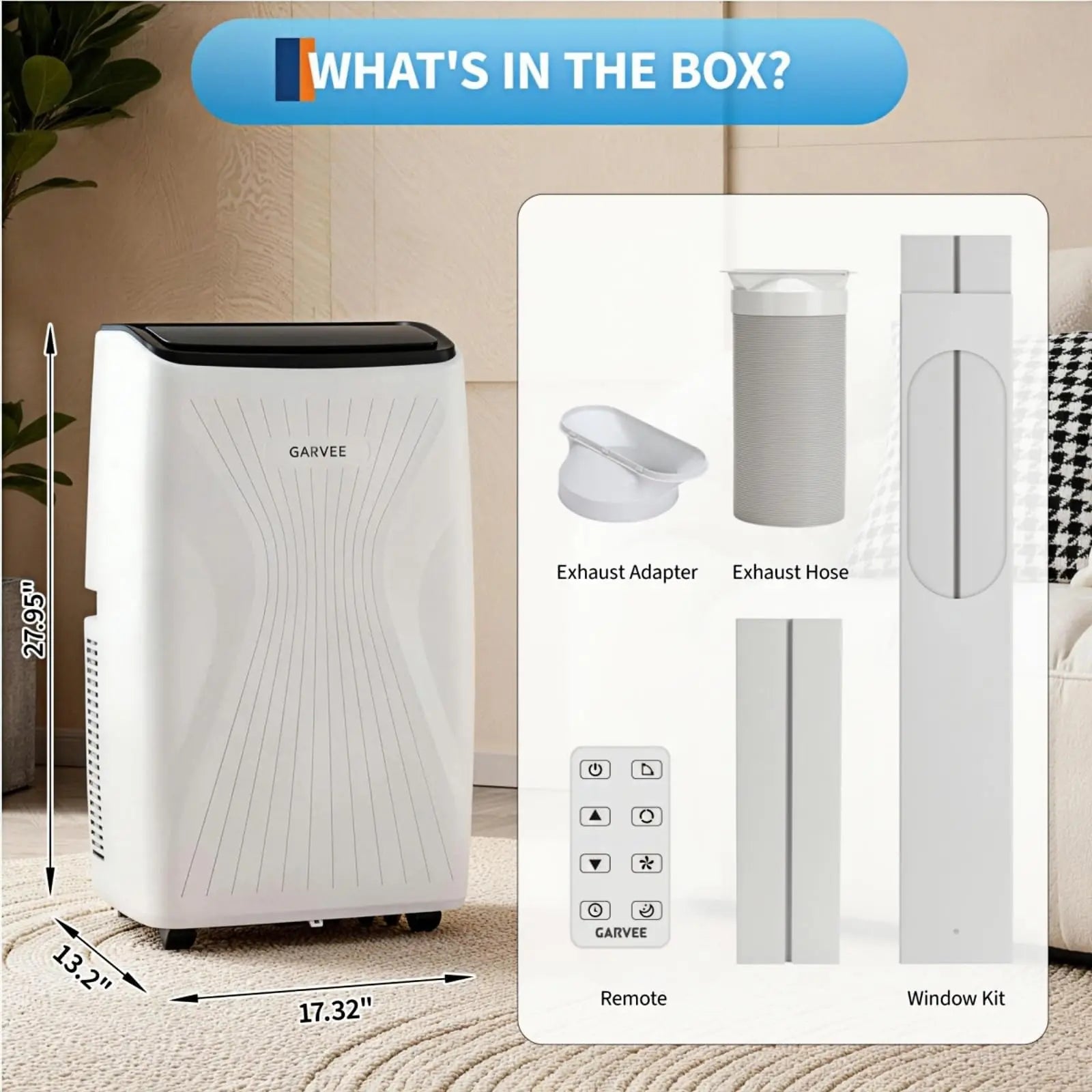 14000 BTU Portable Air Conditioner 3-In-1 Cool Fan Dehumidifier Efficient Cooling And Dehumidification Compact AC Unit Reliable Performance For Home Or Office