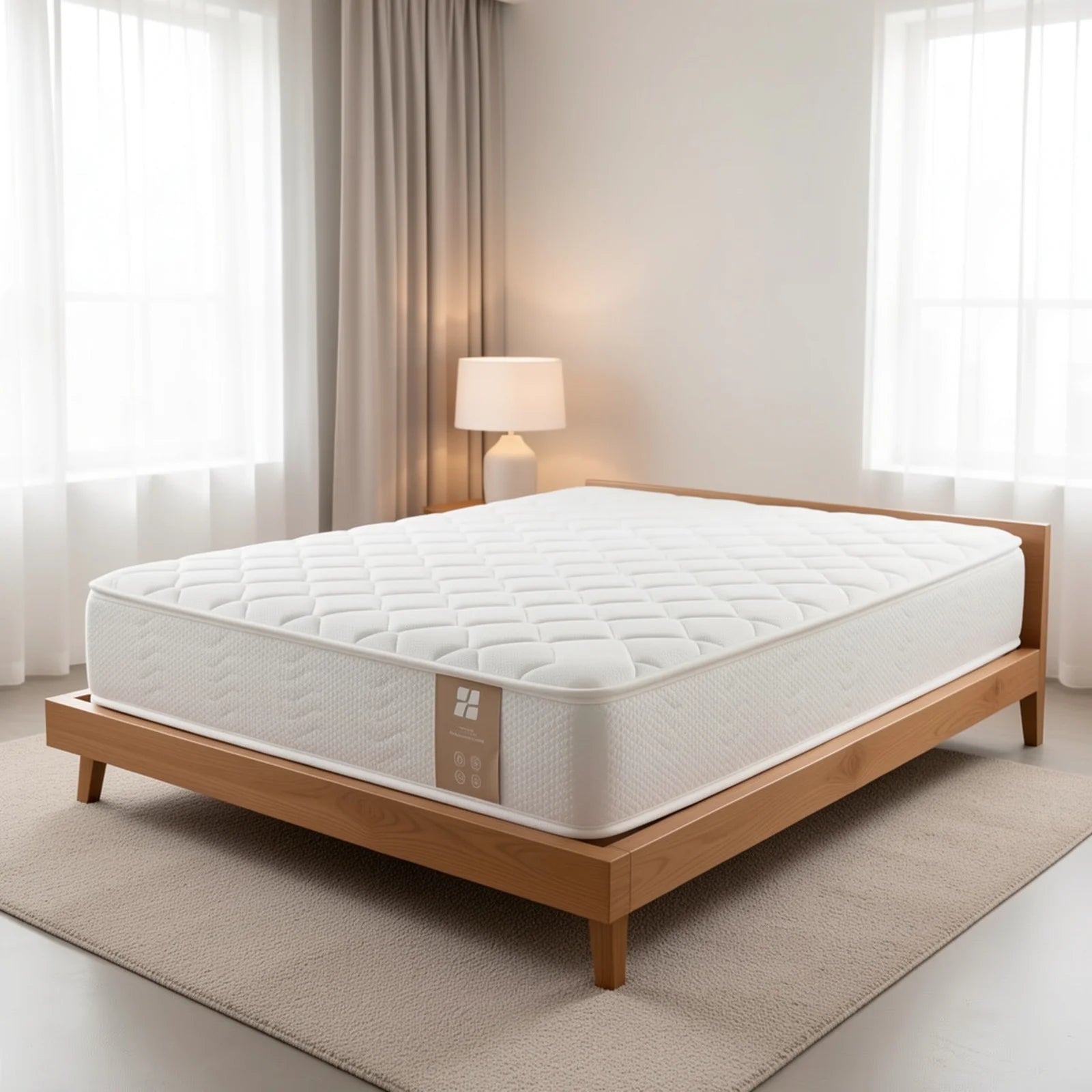 Multi-Layer Hybrid Mattress – Twin / Full / Queen Size | Memory Foam + Individually Wrapped Pocket Springs | Ergonomic Support Design | Medium-Firm Comfort Level | Breathable Fabric Cover | Easy-Setup Rolled Packaging | Ide