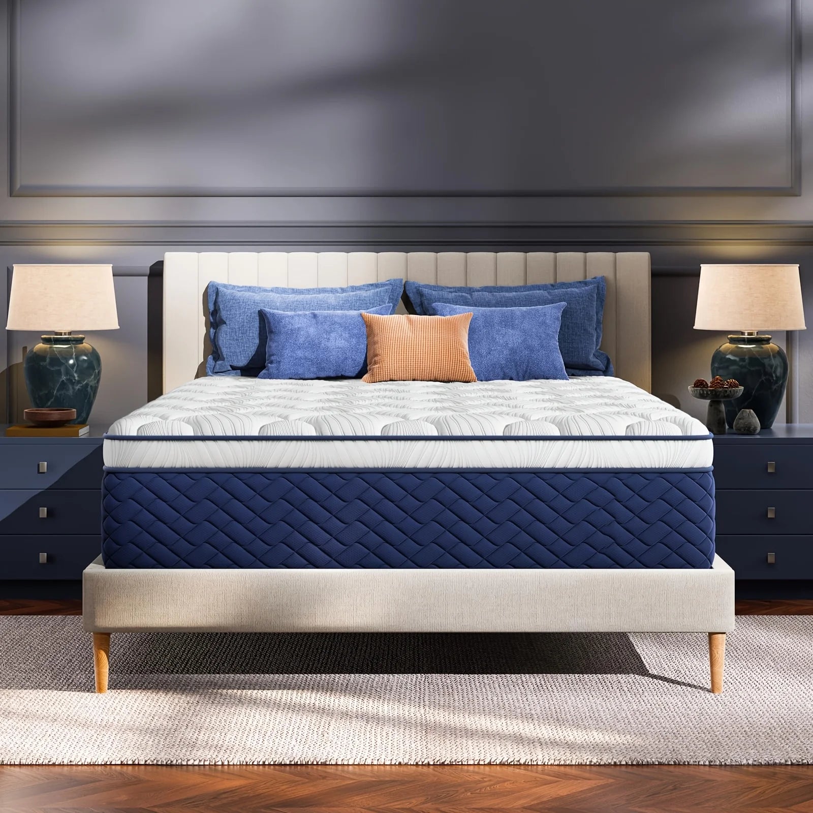 12-Inch Hybrid Mattress – Twin/Full/Queen/King Sizes, Memory Foam + Innerspring Support, Medium-Firm Feel, Enhanced Lumbar Zone, Easy Bed-in-a-Box Setup, Ideal for Home Bedrooms & Hotel Use
