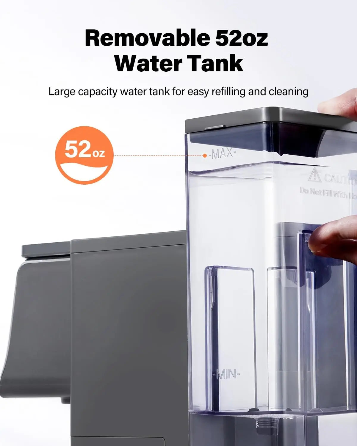 K Cup Coffee Maker With Bold Setting, Single Serve Hot & Iced Coffee Maker for K-Cup and Grounds, 52 Oz Removable Water Tank,