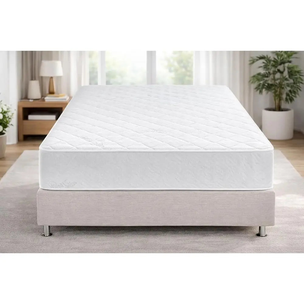 10 Inches White Euro Pillow Top Memory Foam and Spring Hybrid Mattress with Organic Cotton Cover - Queen Size Rolled in a Box