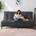8 Inch Sleeper Couch Bed with Shredded Foam Mattress and Storage Straps for Living Room, Corduroy (Cover Not Included)