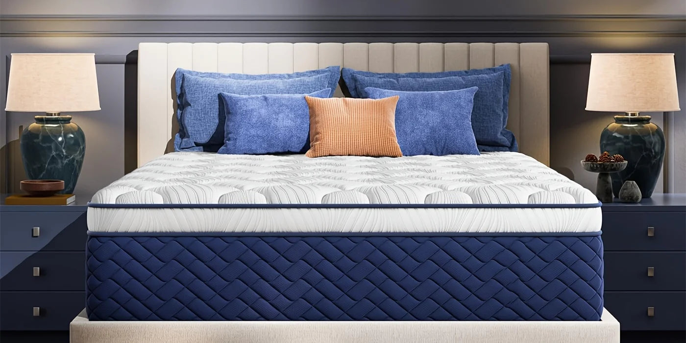 12-Inch Hybrid Mattress – Twin/Full/Queen/King Sizes, Memory Foam + Innerspring Support, Medium-Firm Feel, Enhanced Lumbar Zone, Easy Bed-in-a-Box Setup, Ideal for Home Bedrooms & Hotel Use