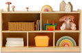 5-Section Wooden Storage Cabinet for Kids, Toy Organizer with 2 Shelves, Classroom and Playroom Shelf