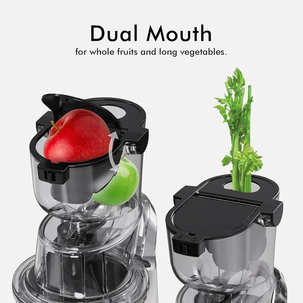 Easy-Use Cold PrJuicer, 8m Wide-Mouth Veal Slow Masticating Juicer, Whole ruit & Veg Juice Extractor, Easy Clen, BPA ree, Quiet
