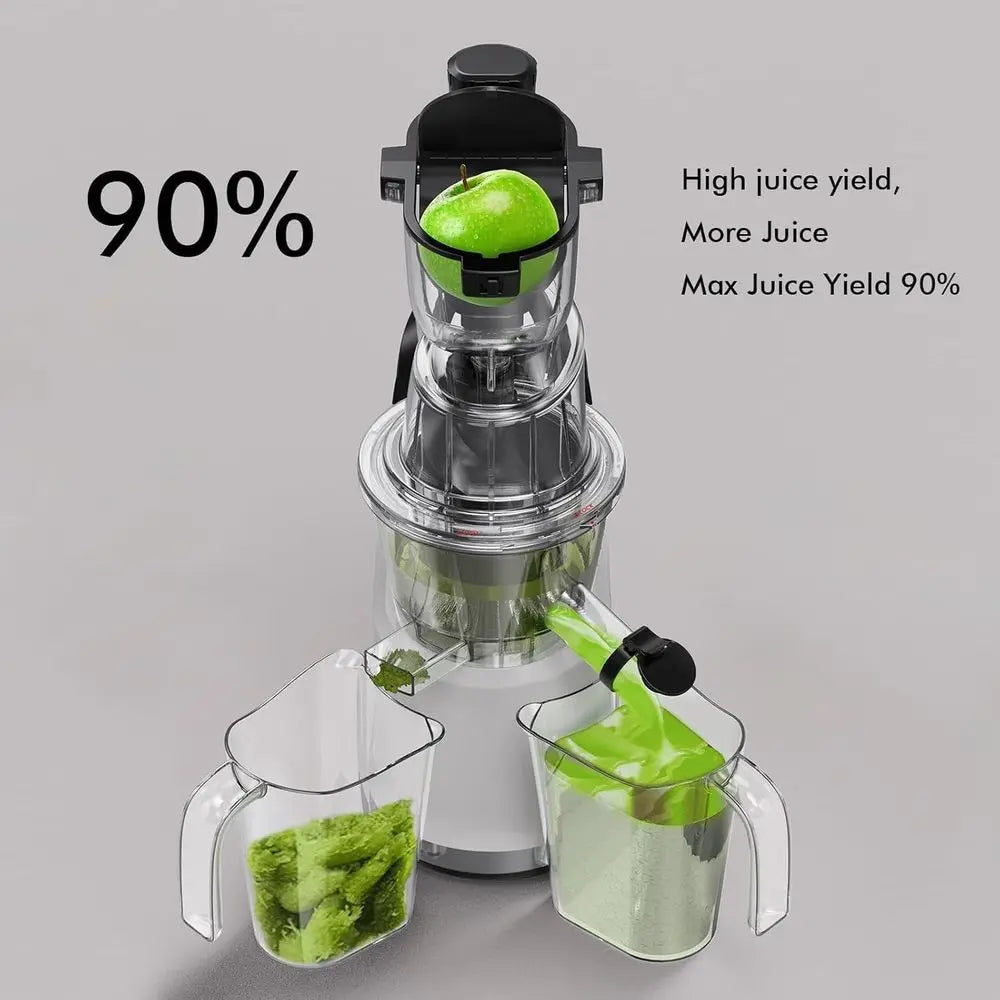 Easy-Use Cold PrJuicer, 8m Wide-Mouth Veal Slow Masticating Juicer, Whole ruit & Veg Juice Extractor, Easy Clen, BPA ree, Quiet