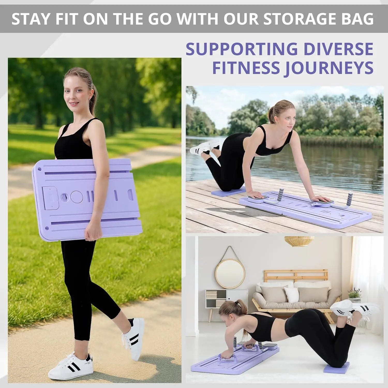 Multi-Purpose Foldable Pilates Reformer Board for Home, High-Quality Material, Multiple Colors, 5 in 1 Sliding Board