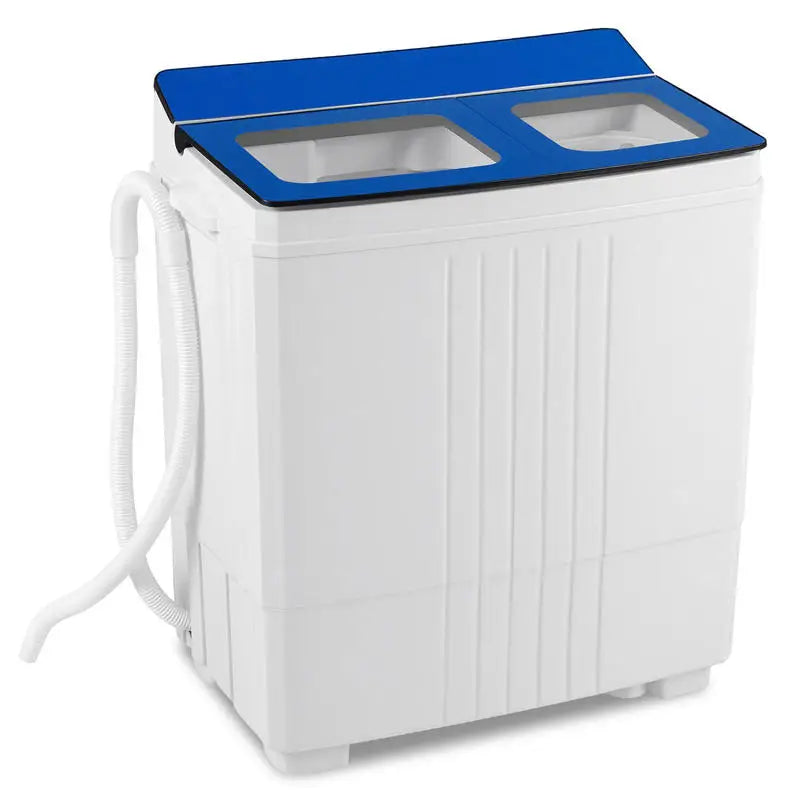 Portable Washing Machine with 12 LBS Washer and 8 LBS Spinner Combo for Apartments-Blue