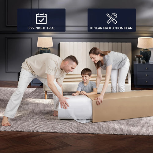 12-Inch Hybrid Mattress – Twin/Full/Queen/King Sizes, Memory Foam + Innerspring Support, Medium-Firm Feel, Enhanced Lumbar Zone, Easy Bed-in-a-Box Setup, Ideal for Home Bedrooms & Hotel Use