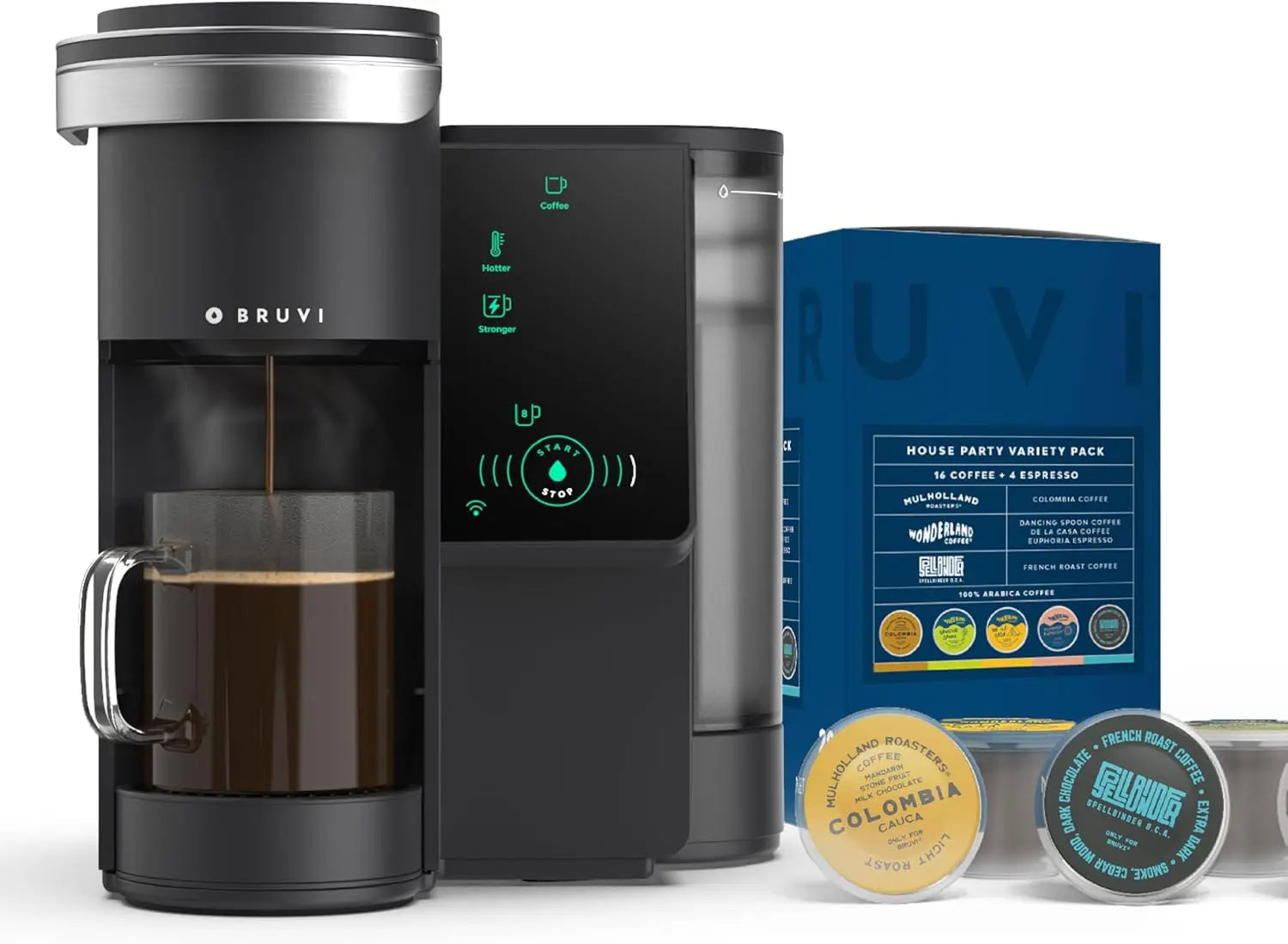 Single-Serve Coffee Maker Bundle - Brews Coffee, Espresso, Cold Brew, Matcha Green Tea & More - Includes Machine Plus 20 Variety