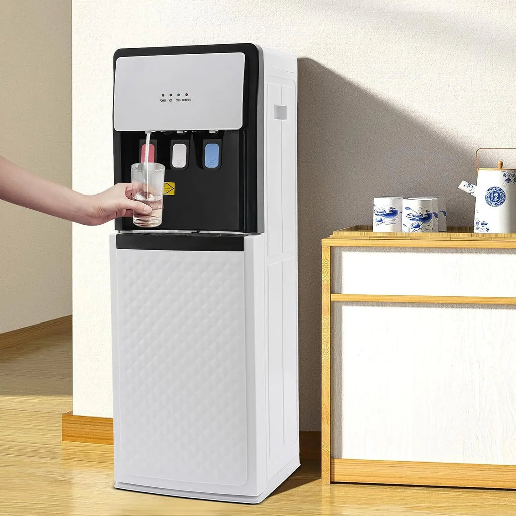 500W US Standard Water Dispenser Bottom Loading Water Cooler with Anti-slip Bottom Detachable Water Collection Box for 5 Gallon Bottles