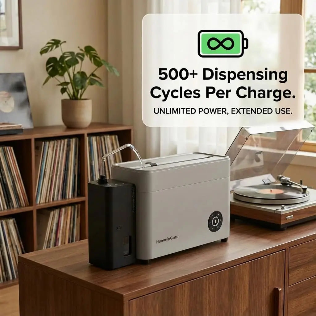 Automatic Water Dispenser for HG01 & NOVA Ultrasonic Vinyl Record Cleaner with Built-in Filtration and 500+ Cycles per Charge