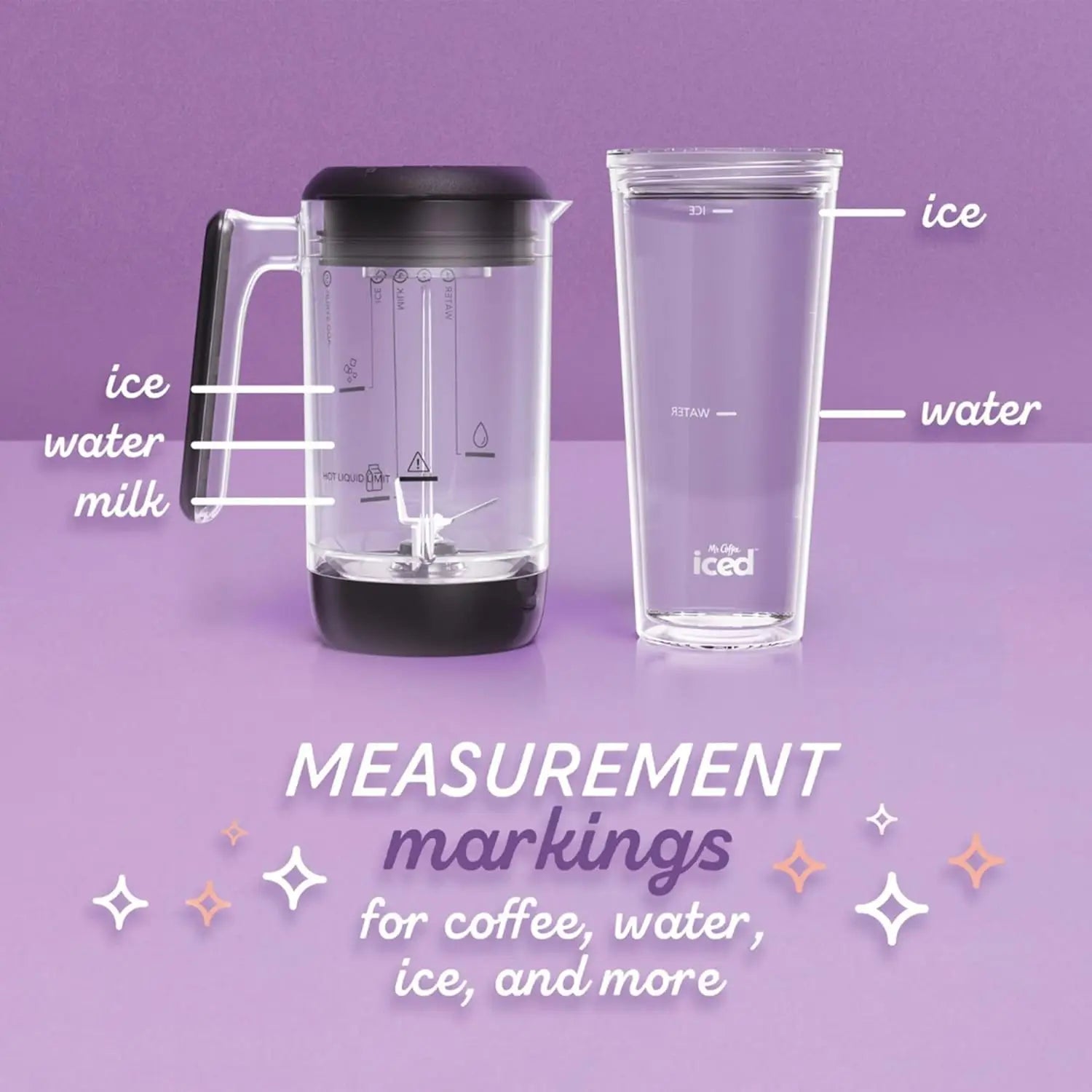 3-in-1 Hot & Iced Coffee/Tea Maker with Built-In Blender, Includes Reusable Filter, Scoop, Recipe Book, 2 Tumblers, Lids, Straws