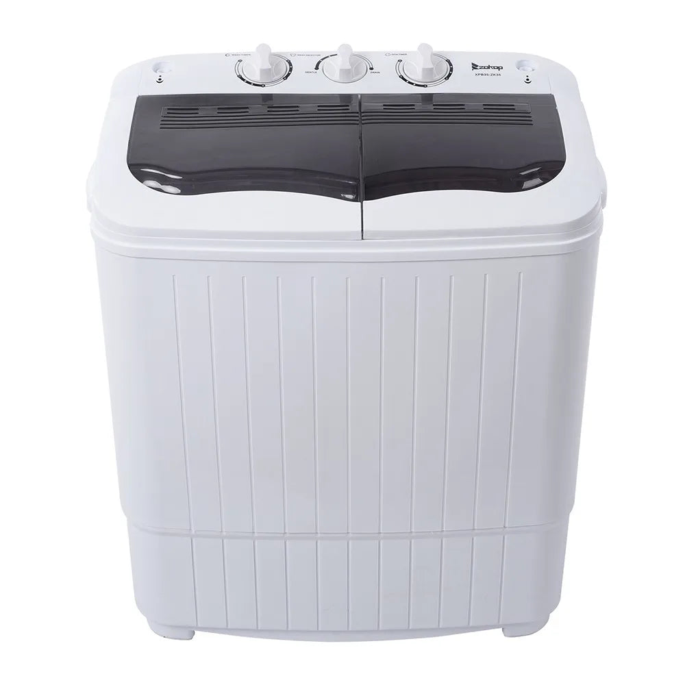 Portable Twin Tub Washing Machine Mini Washer Spin Dryer Compact Semi-automatic