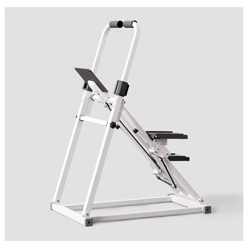 Folding vertical stepper machine comes with a pair of anti slip gloves, hydraulic resistance adjustment, household small aerobic fitness equipment, stair machine, multifunctional swing stepper, household silent grease burning