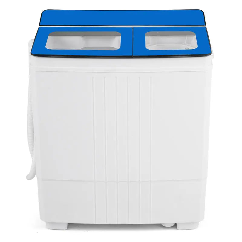 Portable Washing Machine with 12 LBS Washer and 8 LBS Spinner Combo for Apartments-Blue
