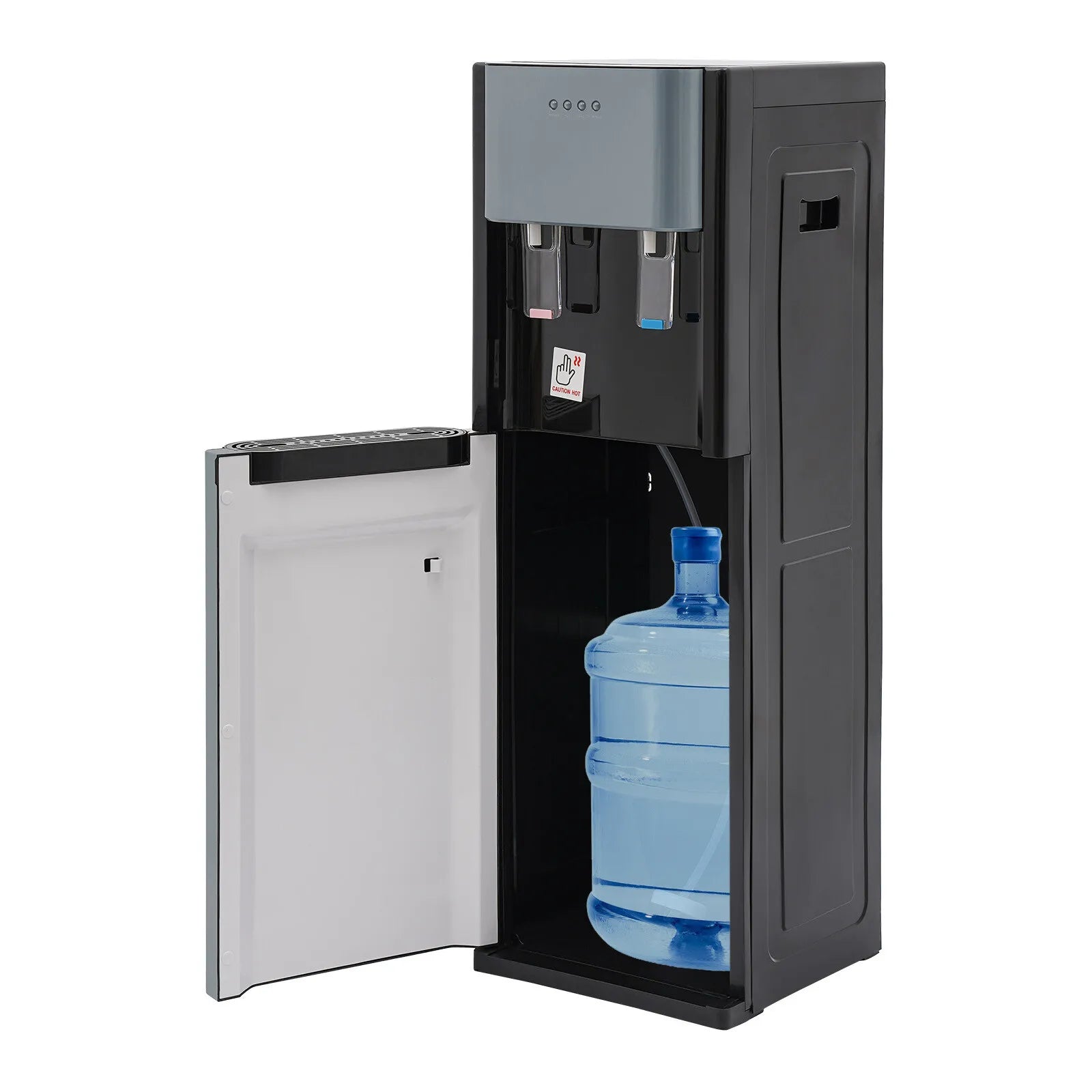450W 20L/5.28 Gallon F880 Water Dispenser Office Drinking Machine Bottom Loading with Heat-sink Holes and Indicator Lights for Home and Commercial Purpose