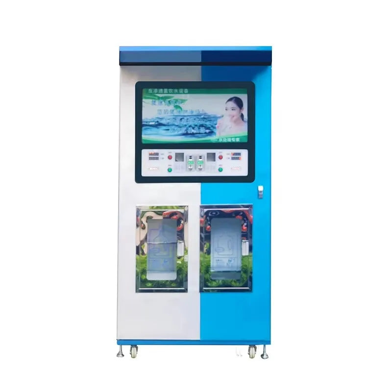 Custom Purification System Water Treatment Machinery Dual Window Reverse Osmosis Purified Drinking Water Vending Machine