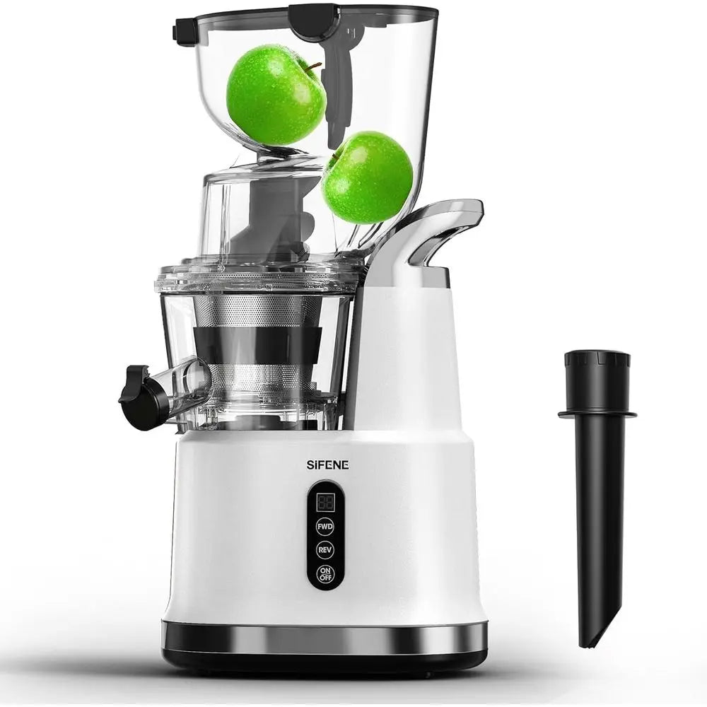 Easy-Use Cold PrJuicer, 8m Wide-Mouth Veal Slow Masticating Juicer, Whole ruit & Veg Juice Extractor, Easy Clen, BPA ree, Quiet