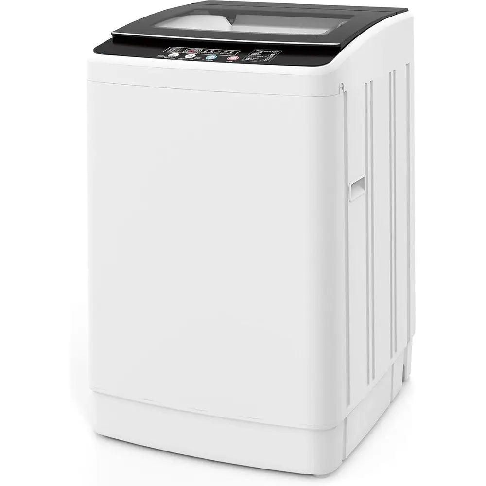 3.0 Cu. Ft. Fully Automatic Washer with Drain Pump, 12 Programs, 8 Water Levels, Large Laundry Combo for Home