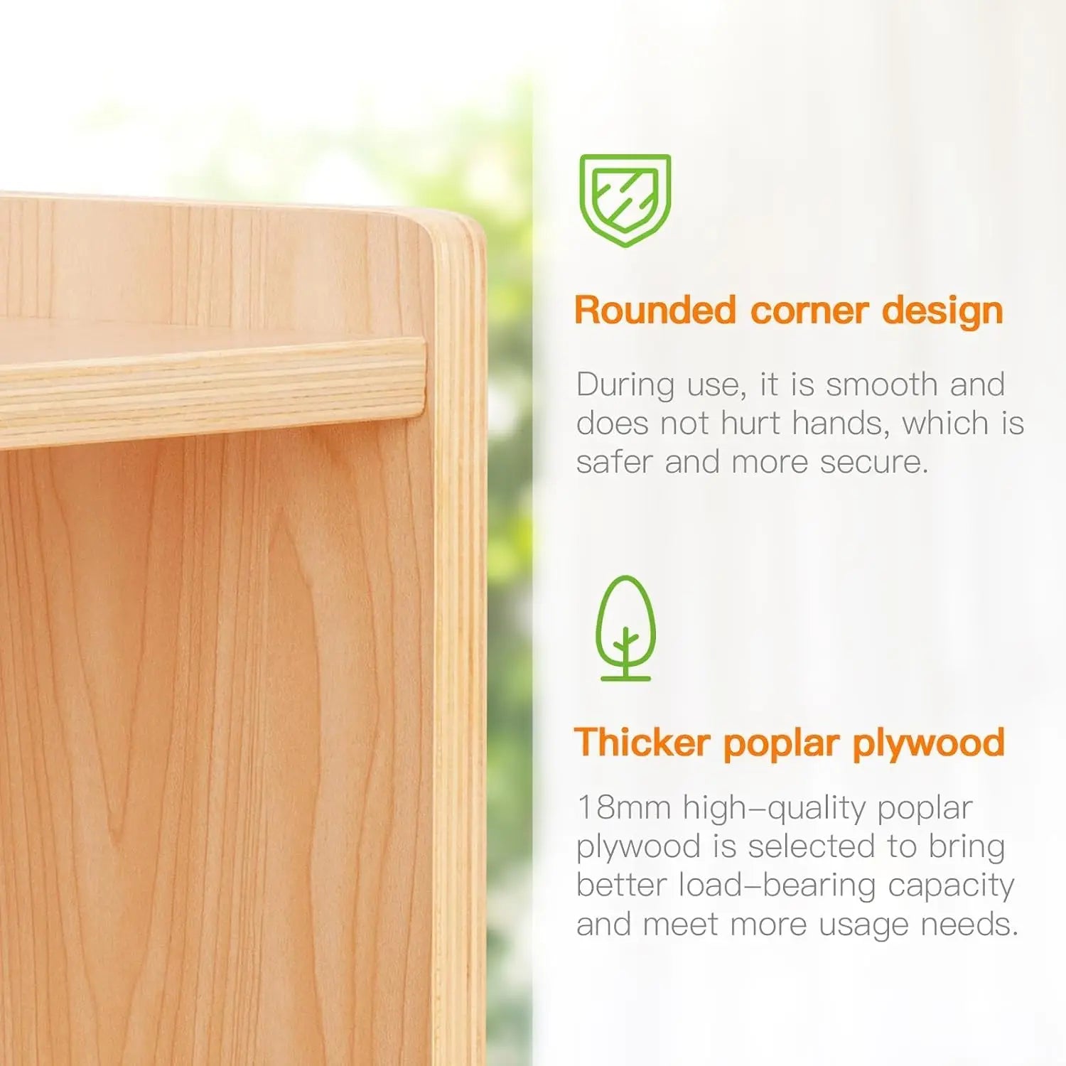 5-Section Wooden Storage Cabinet for Kids, Toy Organizer with 2 Shelves, Classroom and Playroom Shelf