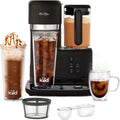 3-in-1 Hot & Iced Coffee/Tea Maker with Built-In Blender, Includes Reusable Filter, Scoop, Recipe Book, 2 Tumblers, Lids, Straws