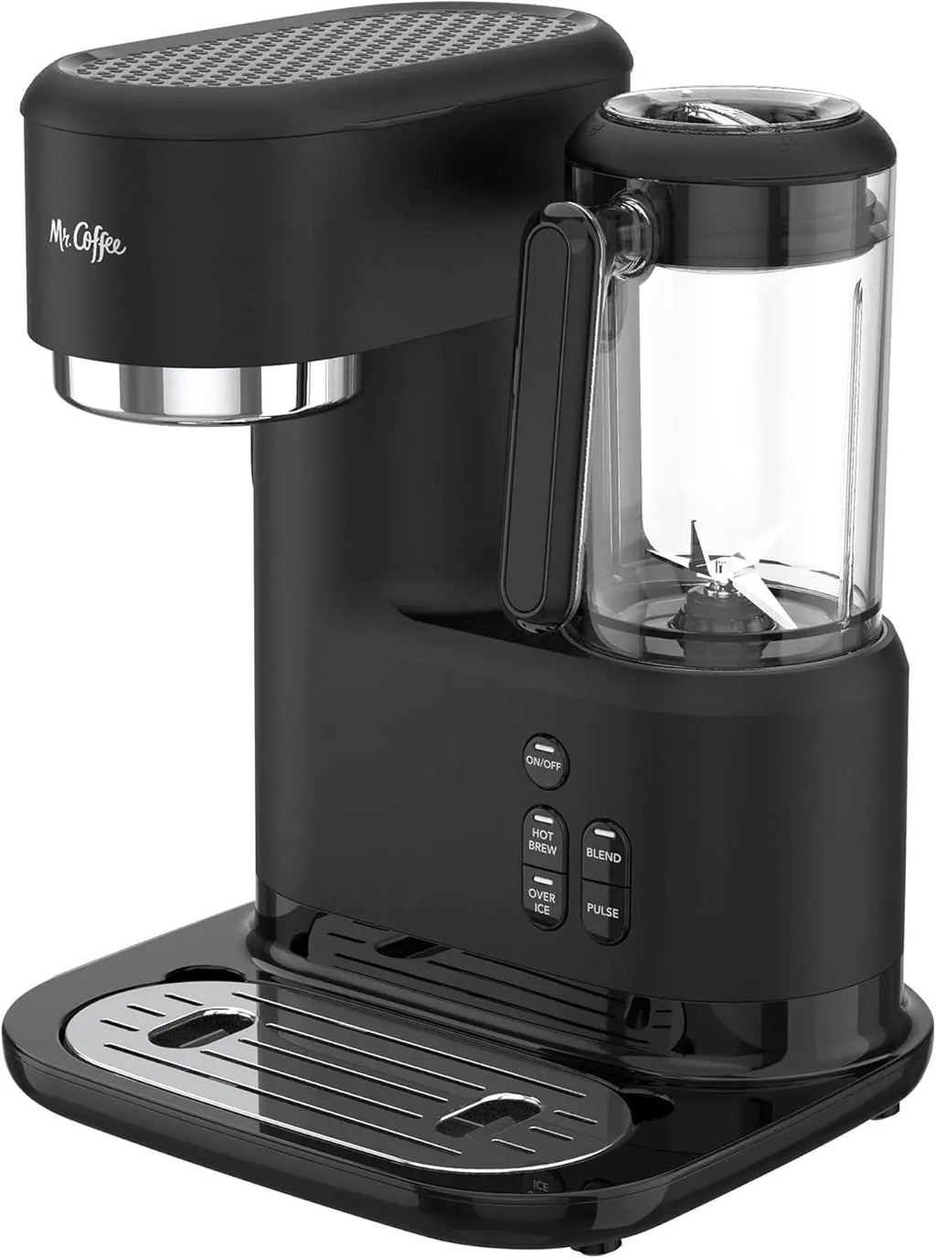 3-in-1 Hot & Iced Coffee/Tea Maker with Built-In Blender, Includes Reusable Filter, Scoop, Recipe Book, 2 Tumblers, Lids, Straws