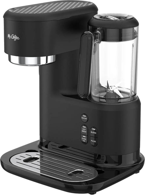 3-in-1 Hot & Iced Coffee/Tea Maker with Built-In Blender, Includes Reusable Filter, Scoop, Recipe Book, 2 Tumblers, Lids, Straws