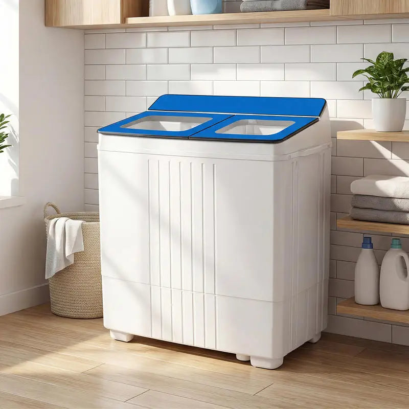 Portable Washing Machine 18 lbs Mini Laundry Machine with 11 LBS Washer-Blue