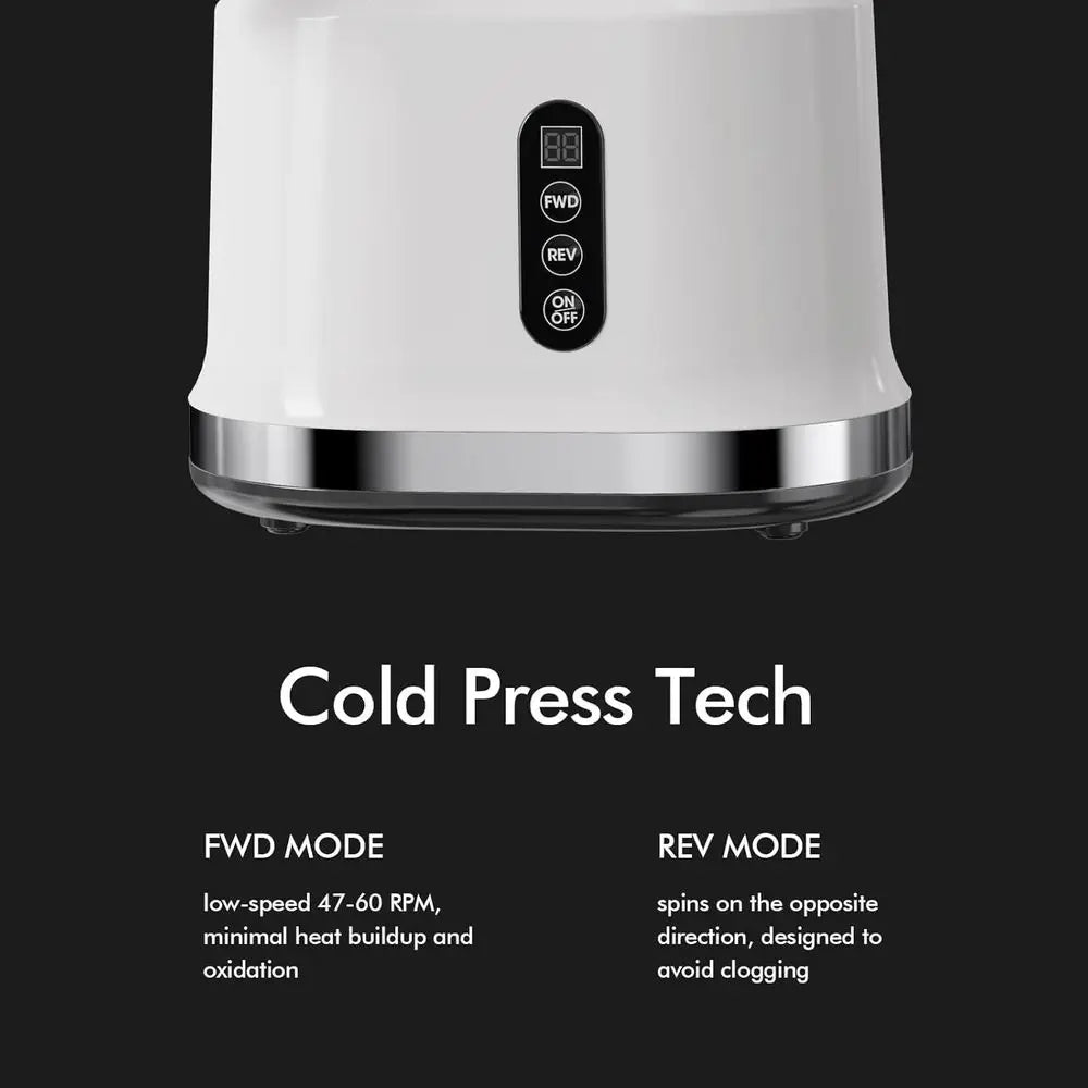 Easy-Use Cold PrJuicer, 8m Wide-Mouth Veal Slow Masticating Juicer, Whole ruit & Veg Juice Extractor, Easy Clen, BPA ree, Quiet